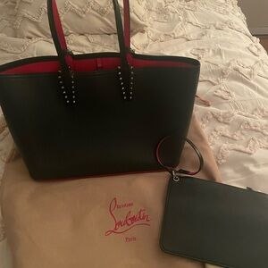 Christian Louboutin Black and Red Tote Bag
